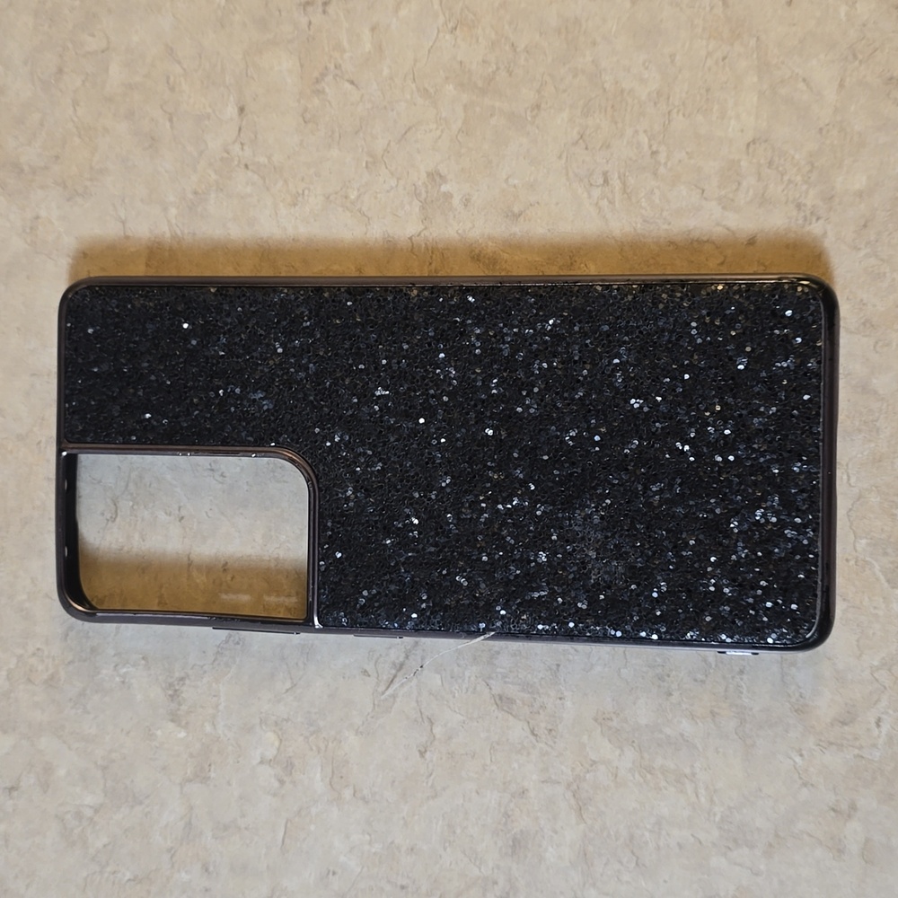 Samsung s21 ultra 5g black sparkly phone case